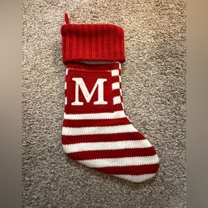 Red and White Striped Stocking